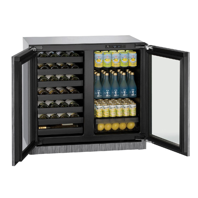 ULine 31 Bottle and 123 Can Dual Zone Undercounter Wine and Beverage
